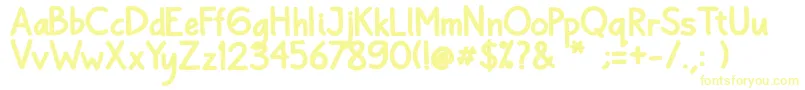 フォントBayu Prahara 2 Bold Bold – 白い背景に黄色の文字
