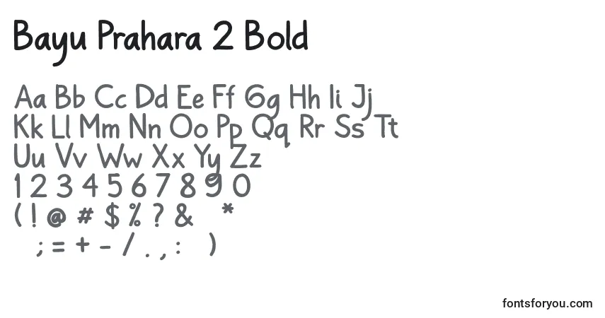 Czcionka Bayu Prahara 2 Bold – alfabet, cyfry, specjalne znaki