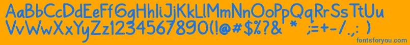 Bayu Prahara 2 Bold Font – Blue Fonts on Orange Background