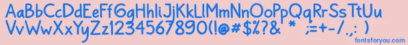 Bayu Prahara 2 Bold Font – Blue Fonts on Pink Background
