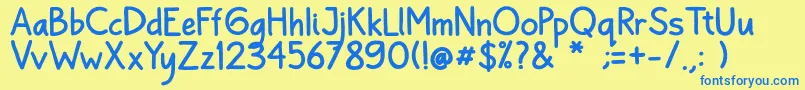Bayu Prahara 2 Bold Font – Blue Fonts on Yellow Background