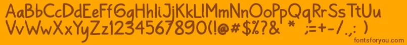 Bayu Prahara 2 Bold Font – Brown Fonts on Orange Background