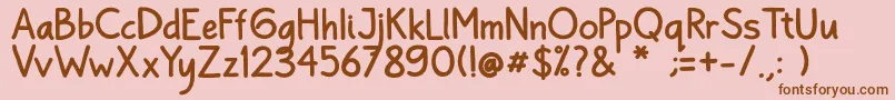 Bayu Prahara 2 Bold Font – Brown Fonts on Pink Background