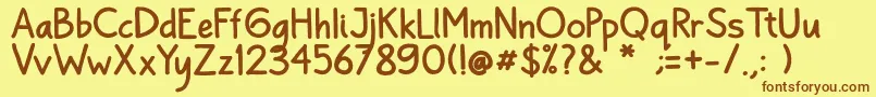 Bayu Prahara 2 Bold Font – Brown Fonts on Yellow Background