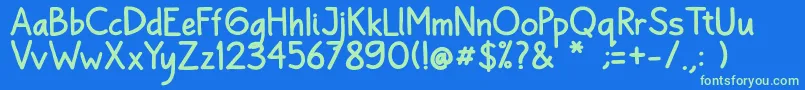 Bayu Prahara 2 Bold Font – Green Fonts on Blue Background