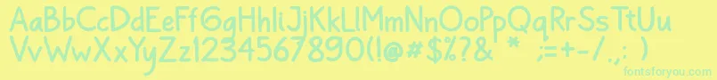 Bayu Prahara 2 Bold Font – Green Fonts on Yellow Background