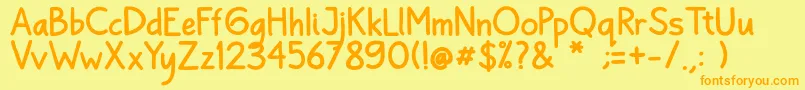 Bayu Prahara 2 Bold Font – Orange Fonts on Yellow Background