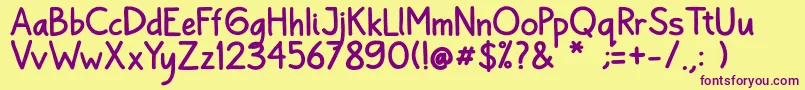 Bayu Prahara 2 Bold Font – Purple Fonts on Yellow Background