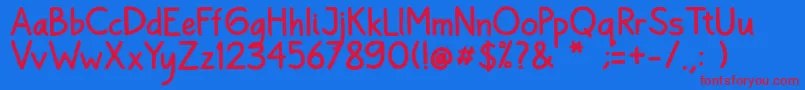 Bayu Prahara 2 Bold Font – Red Fonts on Blue Background