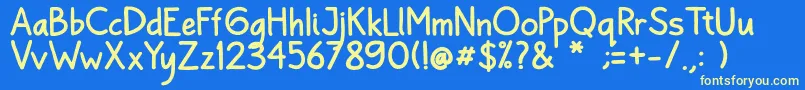 Bayu Prahara 2 Bold Font – Yellow Fonts on Blue Background
