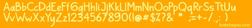 Bayu Prahara 2 Bold Font – Yellow Fonts on Orange Background