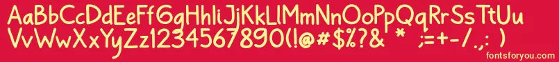 Bayu Prahara 2 Bold Font – Yellow Fonts on Red Background