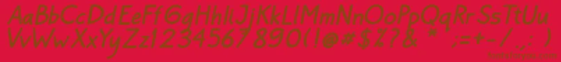 Bayu Prahara 2 BoldItalic Font – Brown Fonts on Red Background
