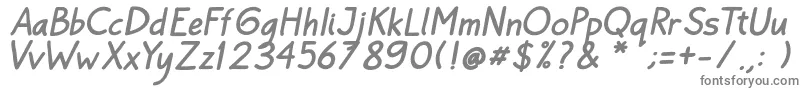 Bayu Prahara 2 BoldItalic-fontti – harmaat kirjasimet valkoisella taustalla
