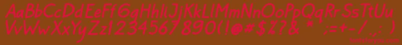 Bayu Prahara 2 BoldItalic Font – Red Fonts on Brown Background