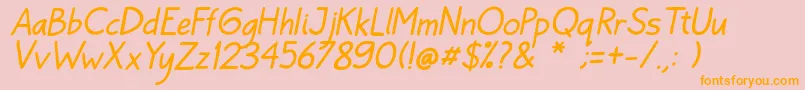 fuente Bayu Prahara 2 Italic – Fuentes Naranjas Sobre Fondo Rosa