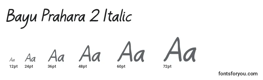 Größen der Schriftart Bayu Prahara 2 Italic
