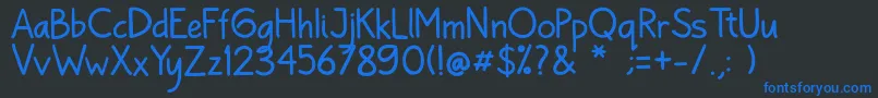 Bayu Prahara 2 Reguler Font – Blue Fonts on Black Background