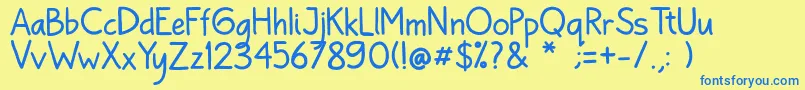 Bayu Prahara 2 Reguler Font – Blue Fonts on Yellow Background