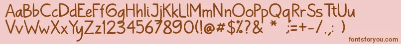 Bayu Prahara 2 Reguler Font – Brown Fonts on Pink Background