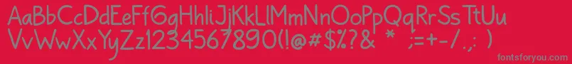 Bayu Prahara 2 Reguler Font – Gray Fonts on Red Background