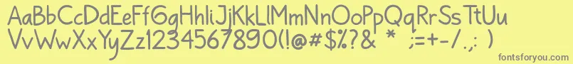 Bayu Prahara 2 Reguler Font – Gray Fonts on Yellow Background