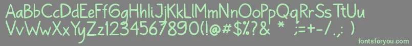 Bayu Prahara 2 Reguler Font – Green Fonts on Gray Background