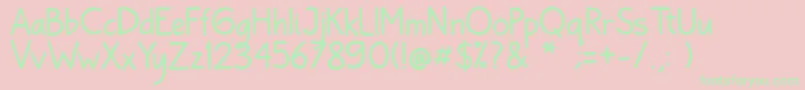 Bayu Prahara 2 Reguler Font – Green Fonts on Pink Background
