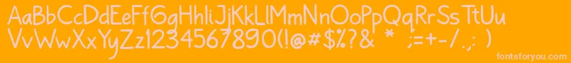 Bayu Prahara 2 Reguler Font – Pink Fonts on Orange Background