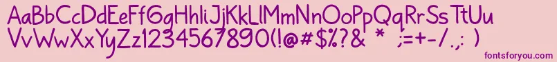 Bayu Prahara 2 Reguler Font – Purple Fonts on Pink Background