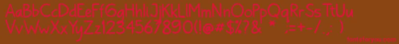 Bayu Prahara 2 Reguler Font – Red Fonts on Brown Background