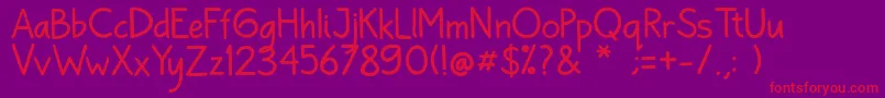 Bayu Prahara 2 Reguler Font – Red Fonts on Purple Background