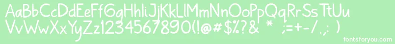 Bayu Prahara 2 Reguler Font – White Fonts on Green Background