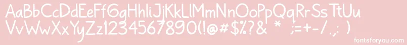 Bayu Prahara 2 Reguler Font – White Fonts on Pink Background