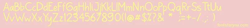 Bayu Prahara 2 Reguler Font – Yellow Fonts on Pink Background