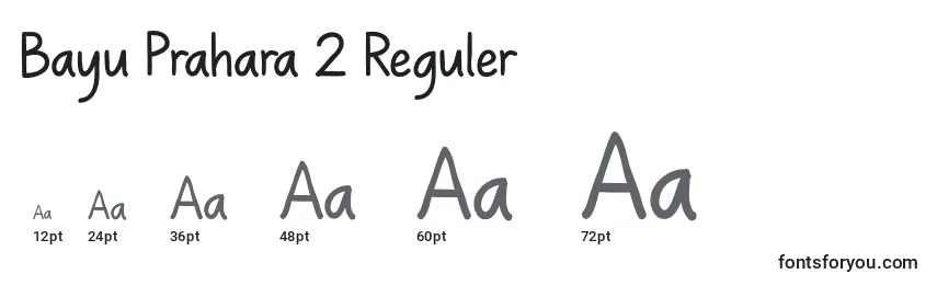 Größen der Schriftart Bayu Prahara 2 Reguler