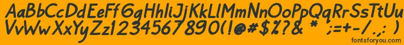 Bayu Prahara Bold BoldItalic Font – Black Fonts on Orange Background