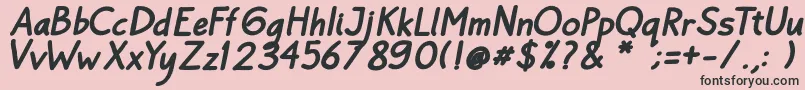 Bayu Prahara Bold BoldItalic Font – Black Fonts on Pink Background