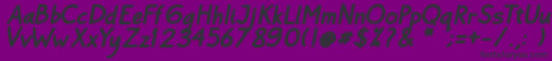 フォントBayu Prahara Bold BoldItalic – 紫の背景に黒い文字