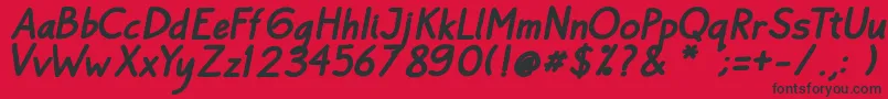 Bayu Prahara Bold BoldItalic Font – Black Fonts on Red Background