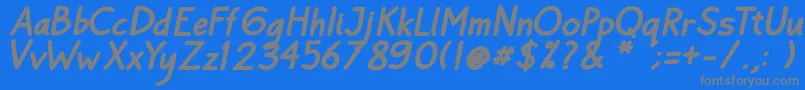 Шрифт Bayu Prahara Bold BoldItalic – серые шрифты на синем фоне