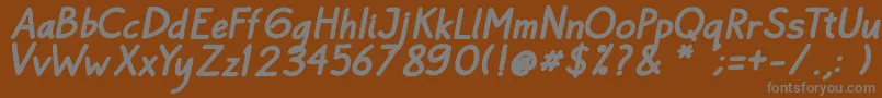 Шрифт Bayu Prahara Bold BoldItalic – серые шрифты на коричневом фоне