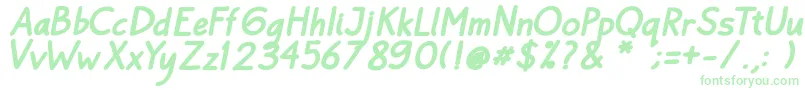 Bayu Prahara Bold BoldItalic-fontti – vihreät fontit valkoisella taustalla