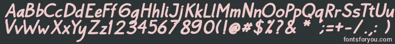 Bayu Prahara Bold BoldItalic Font – Pink Fonts on Black Background