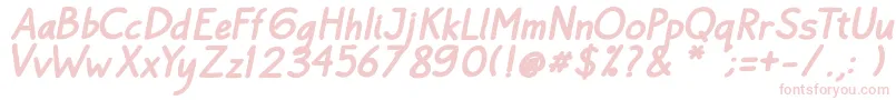 Шрифт Bayu Prahara Bold BoldItalic – розовые шрифты на белом фоне