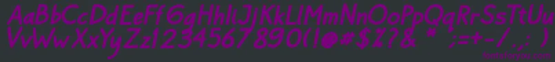 Bayu Prahara Bold BoldItalic Font – Purple Fonts on Black Background