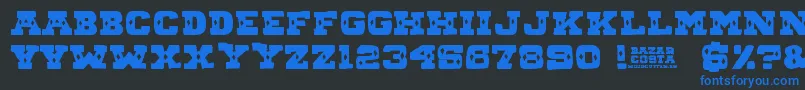 BAZAR COSTA Font – Blue Fonts on Black Background