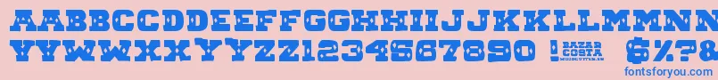 BAZAR COSTA Font – Blue Fonts on Pink Background