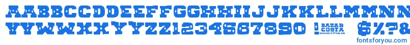 BAZAR COSTA-fontti – siniset fontit