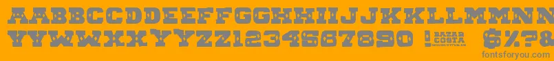 BAZAR COSTA Font – Gray Fonts on Orange Background